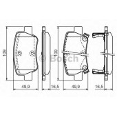 Колодки тормозные дисковые для TOYOTA AVENSIS(ADT27,ZRT27) <b>BOSCH 0 986 494 403</b>