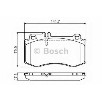 Колодки тормозные дисковые для MERCEDES CLS(C218,X218), E(S212,W212) <b>BOSCH 0 986 494 405</b>