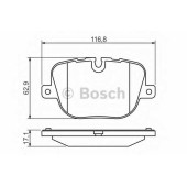 Колодки тормозные дисковые для LAND ROVER RANGE ROVER(LM,LS) <b>BOSCH 0 986 494 409</b>