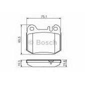 Колодки тормозные дисковые для MERCEDES M(W163) <b>BOSCH 0 986 494 410</b>