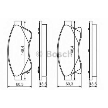 Колодки тормозные дисковые для CHEVROLET AVEO(T300), CRUZE(J300,J305,J308) / OPEL ASTRA GTC J, ASTRA <b>BOSCH 0 986 494 433</b>