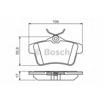 Колодки тормозные дисковые для CITROEN C4(B7), DS4, DS5 / PEUGEOT 3008, 308(4A#,4C#), 5008, 508, RCZ <b>BOSCH 0 986 494 437</b>