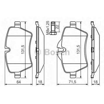 Колодки тормозные дисковые <b>BOSCH 0 986 494 489</b>