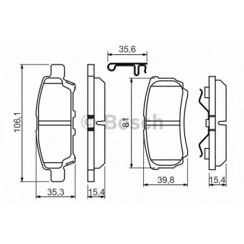Колодки тормозные дисковые для CHRYSLER SEBRING(JS) / JEEP COMPASS(MK49), PATRIOT(MK74) / MITSUBISHI LANCER(CS#A, CS#W, CT0, CX#A, CY/Z#A) <b>BOSCH 0 986 494 502</b>