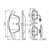 Колодки тормозные дисковые для AUDI A4(8K2,8K5,8KH,B8), A5(8F7,8T3,8TA) <b>BOSCH 0 986 494 538</b>