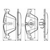 Колодки тормозные дисковые для BMW 5(F10,F11,F18), 6(F06,F12,F13) <b>BOSCH 0 986 494 549</b>