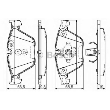 Колодки тормозные дисковые для BMW 5(F10,F11,F18), 6(F06,F12,F13) <b>BOSCH 0 986 494 549</b>
