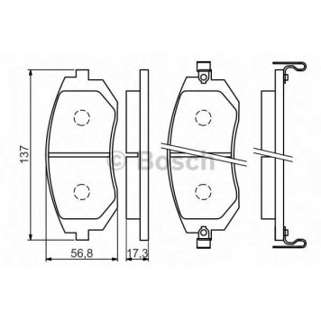 Колодки тормозные дисковые <b>BOSCH 0 986 494 558</b>