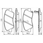 Колодки тормозные дисковые для HYUNDAI ACCENT(RB) / KIA RIO(UB) <b>BOSCH 0 986 494 563</b>