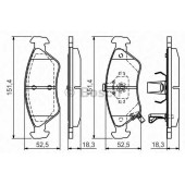 Колодки тормозные дисковые для KIA CLARUS(GC,K9A) <b>BOSCH 0 986 495 067</b>