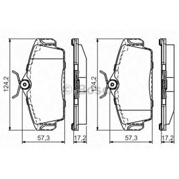 Колодки тормозные дисковые для NISSAN ALMERA(N16), PRIMERA(P11) <b>BOSCH 0 986 495 070</b>