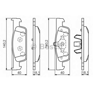 Колодки тормозные дисковые для RENAULT CLIO, LOGAN, THALIA(LU1/2#), TWINGO <b>BOSCH 0 986 494 661</b>