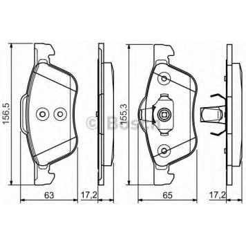 Колодки тормозные дисковые для NISSAN PRIMERA(P11,WP11) <b>BOSCH 0 986 495 118</b>