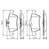 Колодки тормозные дисковые для CITROEN C5 / FORD C-MAX, FOCUS, KUGA, TOURNEO CONNECT, TRANSIT CONNECT / MAZDA 3, 5, PREMACY / OPEL GT, SIGNUM, VECTRA / RENAULT LAGUNA / SAAB 9-3 / VOLVO C30, C70, S40, V40, V50 <b>BOSCH 0 986 495 216</b>