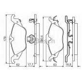 Колодки тормозные дисковые для OPEL ASTRA(F07#, F08#, F35#, F48#, F67, F69#, F70) <b>BOSCH 0 986 495 223</b>