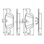 Колодки тормозные дисковые для BMW 3(E36,E46), Z3(E36), Z4(E85) <b>BOSCH 0 986 495 229</b>