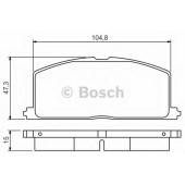 Колодки тормозные дисковые для TOYOTA CAMRY, CARINA, CELICA, COROLLA FX, COROLLA LEVIN, COROLLA, CORONA, MR, PASEO, SERA, STARLET, TERCEL <b>BOSCH 0 986 495 234</b>