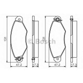 Колодки тормозные дисковые для NISSAN KUBISTAR(X76,X80) / RENAULT KANGOO Express(FC0/1#), KANGOO(KC0/1#) <b>BOSCH 0 986 495 235</b>