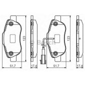 Колодки тормозные дисковые для CITROEN NEMO(AA#) / FIAT 500(312), FIORINO(225), LINEA(323), PANDA(169), PUNTO(199), QUBO(225) / PEUGEOT BIPPER(AA#) <b>BOSCH 0 986 495 097</b>
