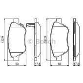 Колодки тормозные дисковые для OPEL ADAM, CORSA <b>BOSCH 0 986 495 237</b>