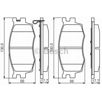 Колодки тормозные дисковые для HYUNDAI ACCENT(MC), i20(PB,PBT) / KIA RIO(JB) <b>BOSCH 0 986 495 240</b>
