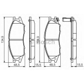 Колодки тормозные дисковые для NISSAN ALMERA(B10,N16), SUNNY <b>BOSCH 0 986 495 146</b>