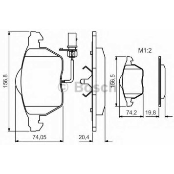 Колодки тормозные дисковые для AUDI A4, A6 / SKODA SUPERB / VW PASSAT <b>BOSCH 0 986 495 241</b>