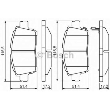 Колодки тормозные дисковые для TOYOTA CELICA, COROLLA, ECHO, MR, PRIUS, VIOS, YARIS <b>BOSCH 0 986 495 242</b>