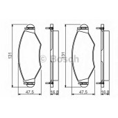Колодки тормозные дисковые для PEUGEOT 206(2A/C,2E/K,T3E) <b>BOSCH 0 986 495 244</b>