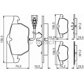 Колодки тормозные дисковые для AUDI A3(8L1), TT(8N3,8N9) / VW NEW BEETLE(1C1,1Y7,9C1) <b>BOSCH 0 986 495 249</b>