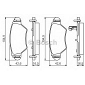 Колодки тормозные дисковые для OPEL ASTRA(F07#, F08#, F35#, F48#, F67, F69#, F70), ZAFIRA(F75#) <b>BOSCH 0 986 495 250</b>