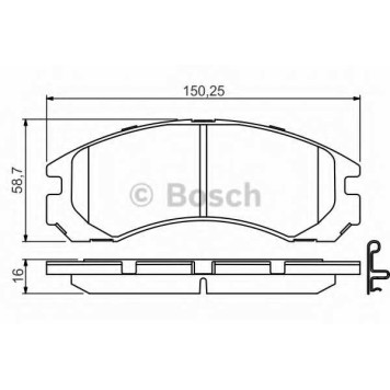 Колодки тормозные дисковые для CITROEN C-CROSSER / MITSUBISHI DELICA, DIAMANTE, ECLIPSE, GALANT, L 200, L 400 / SPACE GEAR, L 400, LANCER, OUTLANDER, PAJERO, SIGMA, SPACE RUNNER, SPACE / PEUGEOT 4007 <b>BOSCH 0 986 495 252</b>