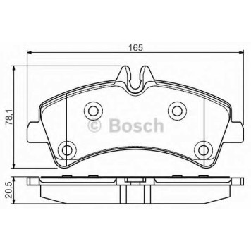 Колодки тормозные дисковые для MERCEDES SPRINTER(906) / VW CRAFTER(2E#,2F#) <b>BOSCH 0 986 495 099</b>