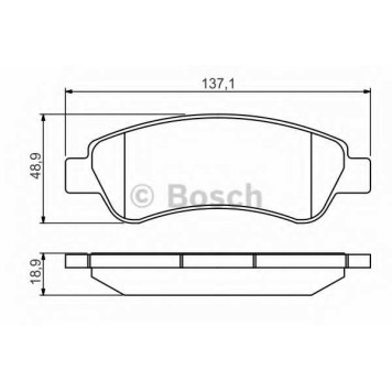 Колодки тормозные дисковые для CITROEN JUMPER / FIAT DUCATO(230,230L,250,290) / PEUGEOT BOXER <b>BOSCH 0 986 495 254</b>