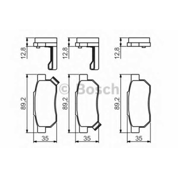 Колодки тормозные дисковые для HONDA ACCORD, CITY, CIVIC, CONCERTO, JAZZ, PRELUDE / NISSAN TERRANO <b>BOSCH 0 986 495 256</b>