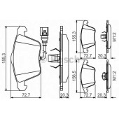 Колодки тормозные дисковые для AUDI A3 / SKODA SUPERB / VW DERBY, EOS, GOLF, PASSAT, SCIROCCO <b>BOSCH 0 986 495 261</b>