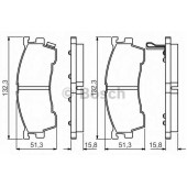 Колодки тормозные дисковые для MAZDA 323 F(BJ), 626(GE,GF), FAMILIA(BJ), MX-6(GE) <b>BOSCH 0 986 495 265</b>