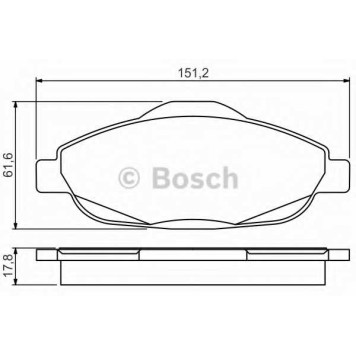 Колодки тормозные дисковые для PEUGEOT 3008, 308(4A#,4C#), 408 <b>BOSCH 0 986 495 266</b>