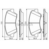 Колодки тормозные дисковые для HYUNDAI i30 CW(GD), i30(GD), VELOSTER(FS) / KIA CARENS, CEED(JD), CEE`D(JD), PRO CEE?D(JD) <b>BOSCH 0 986 495 343</b>