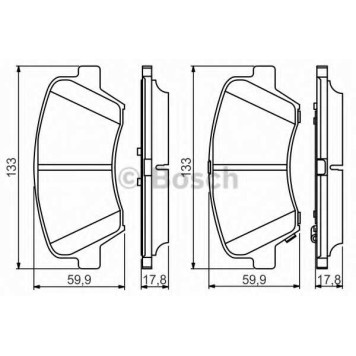 Колодки тормозные дисковые для HYUNDAI i30 CW(GD), i30(GD), VELOSTER(FS) / KIA CARENS, CEED(JD), CEE`D(JD), PRO CEE?D(JD) <b>BOSCH 0 986 495 343</b>