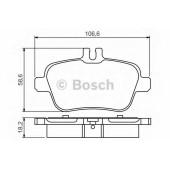 Колодки тормозные дисковые для MERCEDES A(W176), CLA(C117,X117) <b>BOSCH 0 986 495 348</b>