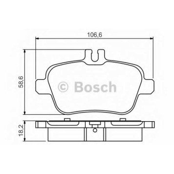 Колодки тормозные дисковые для MERCEDES A(W176), CLA(C117,X117) <b>BOSCH 0 986 495 348</b>