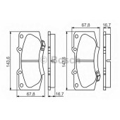 Колодки тормозные дисковые для TOYOTA HILUX(GGN#,KUN#,LAN#,TGN#) <b>BOSCH 0 986 495 352</b>