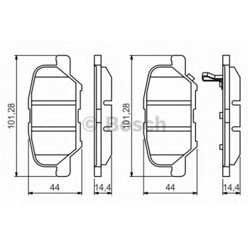 Колодки тормозные дисковые для CITROEN C4 AIRCROSS / MAZDA 6(GH,GJ) / MITSUBISHI ASX(GA#W#), OUTLANDER(GF#W,GG#W,ZJ) / PEUGEOT 4008 <b>BOSCH 0 986 495 358</b>