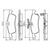 Колодки тормозные дисковые для HONDA CIVIC(FK) <b>BOSCH 0 986 495 359</b>
