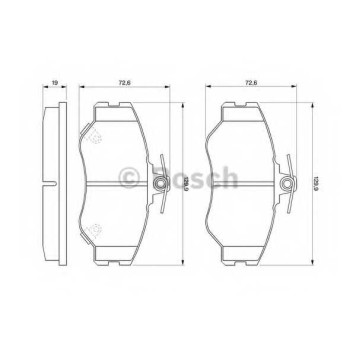 Колодки тормозные дисковые для HYUNDAI GRACE, H100(P) <b>BOSCH 0 986 424 368</b>