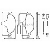 Колодки тормозные дисковые для FIAT PUNTO(176,176L,188,188AX), SEICENTO(187,287) <b>BOSCH 0 986 424 379</b>