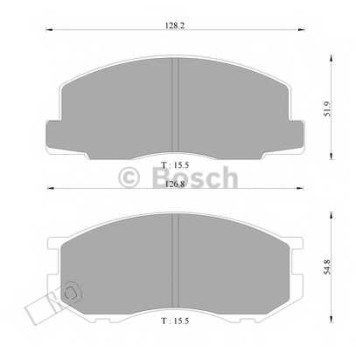 Колодки тормозные дисковые для DAIHATSU DELTA / TOYOTA LITEACE(CM2#, CM3#V, CM30#G, KM2#, KM3#V, KM30#G, YM2#), MODELL F(#R2#, 31) <b>BOSCH 0 986 AB2 049</b>