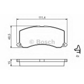 Колодки тормозные дисковые для SUZUKI BALENO(EG) <b>BOSCH 0 986 424 465</b>