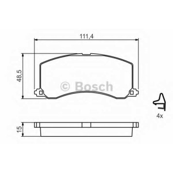 Колодки тормозные дисковые для SUZUKI BALENO(EG) <b>BOSCH 0 986 424 465</b>